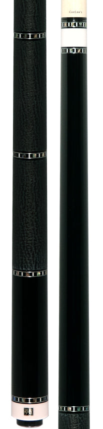 Cuelees Male Phoenix Black Pool Cue with Split Sharkskin Wrap