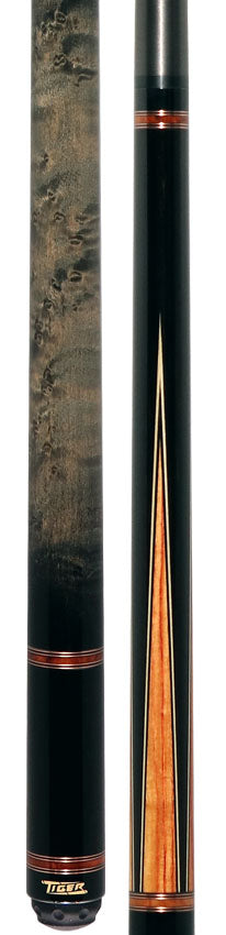 Tiger LX3 Ebony and Tulipwood Wrapless Pool Cue with Fortis Pro Carbon Fiber Shaft