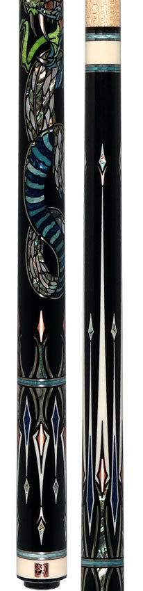Cuelees Limited Editon Snake Pool Cue with 2 Wood Shafts - CLESNAKE