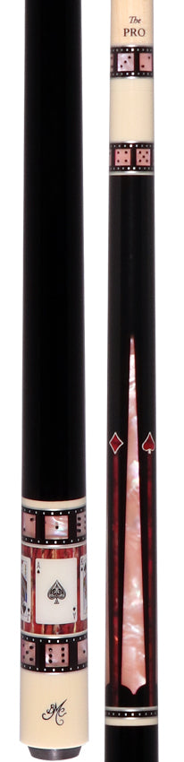 Meucci BMC Casino 9 Black/Pink Pool Cue with Pro Shaft - BMC9BKPKPRO