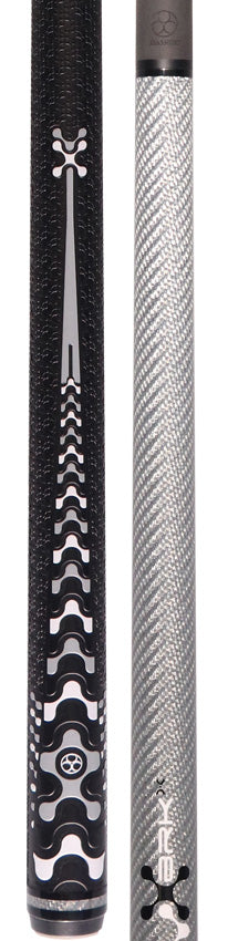 Poison VX BRKX Sport Wrap Jump/Break Pool Cue - Gray and Black with Venom Carbon Shaft