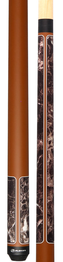 Players Brown Marble with Matte Brown Graphic Series Pool Cue - G4146