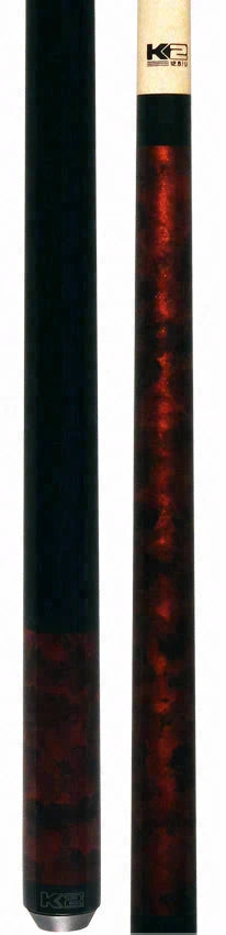 K2 Matte Copper Smoke Graphic No Wrap Pool Cue with 12.5mm LD Shaft