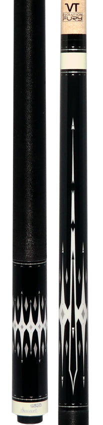 Fury Graphic Pool Cue with Pebble Grain Leather Wrap - FUVT6