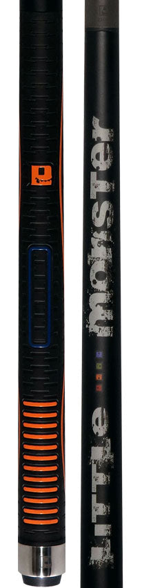 Little Monster Matte Black with Gray Graphic Sport Wrap Play Cue with Carbon Fiber Shaft