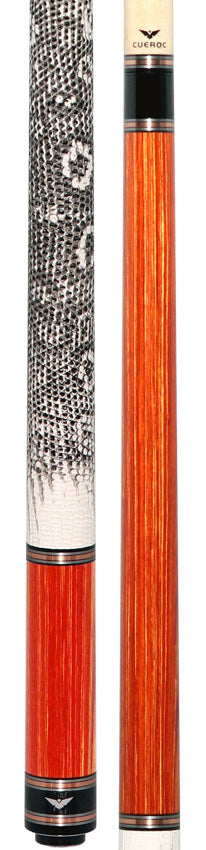 Cueroc Galaxy Dymond Tulipwood Pool Cue with Ring-Tailed Lizard Wrap
