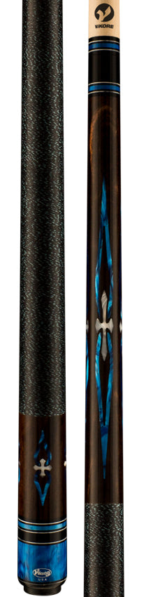 Viking IM0700 Impero Series Play Cue - West African Ebony with 24 Blue Premium Pearl Inlays