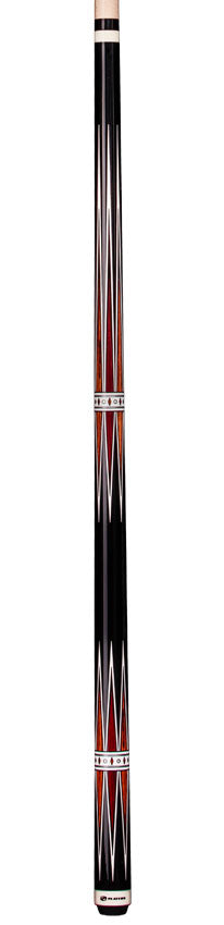 Players Exotic Series Black with Cocobolo Graphic Wrapless Pool Cue