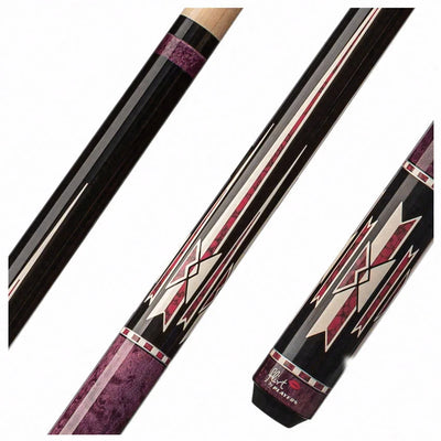 Players Flirt Series Black with Pink Recon Wrapless Pool Cue