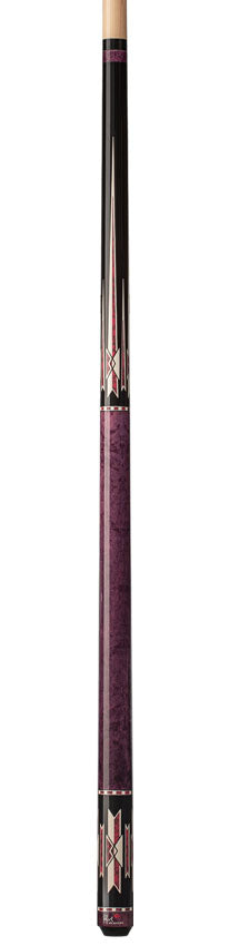 Players Flirt Series Black with Pink Recon Wrapless Pool Cue