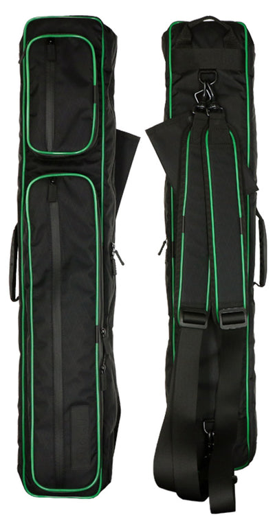 Becue Arax 4x8 Soft Butterfly Cue Case - Black/Green
