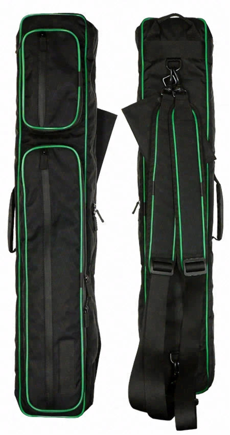 Becue Arax 4x8 Soft Butterfly Cue Case - Black/Green