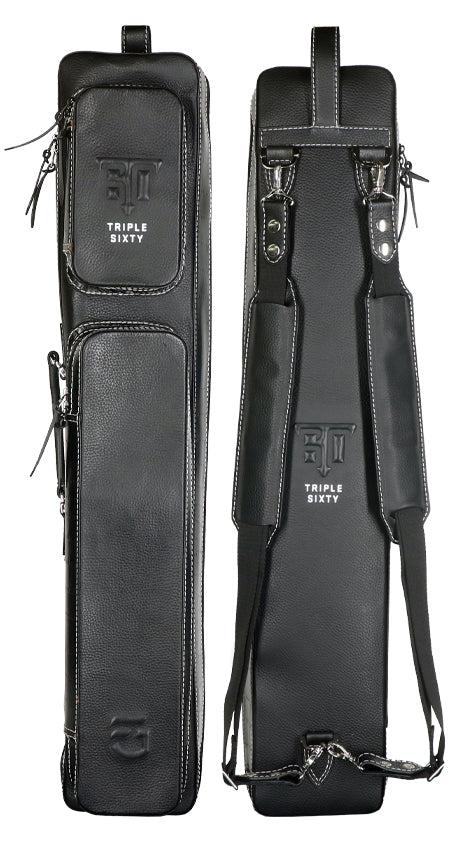 Triple 60 Fedor Gorst 4X8 Custom Crocodile Leather Butterfly Soft Cue Case - Blacked Out