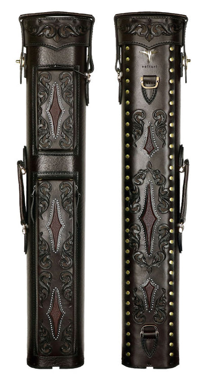 Volturi Custom Brown Venice 3x6 Hard Pool Cue Case - VCVS3x6BRNBRN