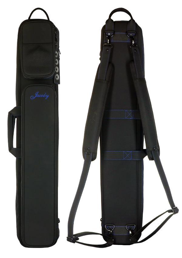 Jacoby Silver Fox Butterfly 2.0 Blue 4x8 Soft Pool Cue Case - JCSFB4X8BL
