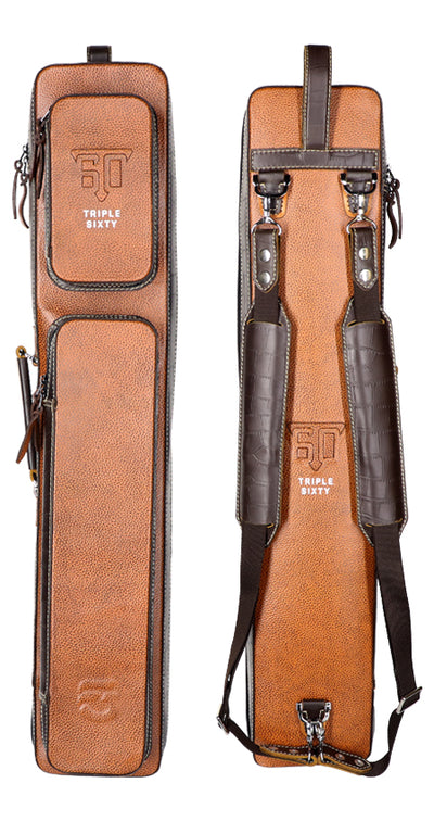 Triple 60 Fedor Gorst Limited 4X8 Custom Two-Tone Brown Leather Butterfly Soft Cue Case