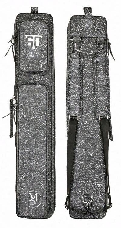 Triple 60 Margaret Styer Limited Edition 3x6 Custom Two-Tone Black/White Leather Butterfly Soft Cue Case