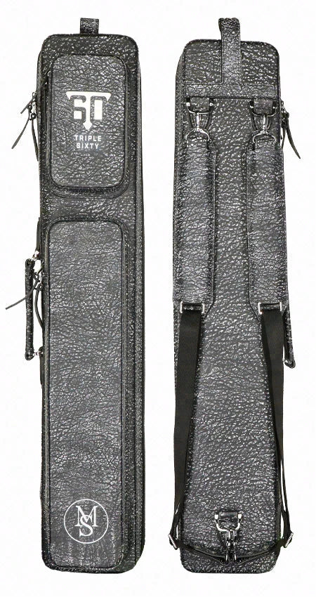Triple 60 Margaret Styer Limited Edition 3x6 Custom Two-Tone Black/White Leather Butterfly Soft Cue Case