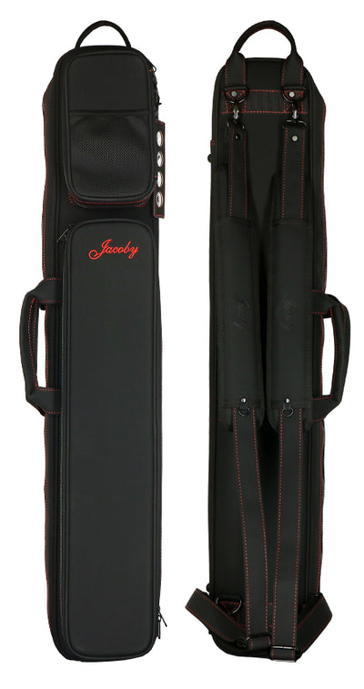 Jacoby Silver Fox 2.0 Butterfly Red 4x8 Soft Pool Cue Case - JCSFB4X8RD