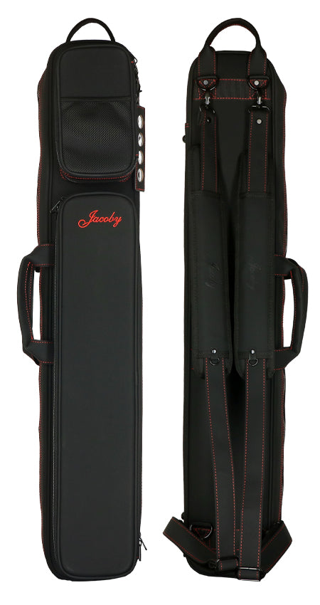 Jacoby Silver Fox 2.0 Butterfly Red 4x8 Soft Pool Cue Case - JCSFB4X8RD