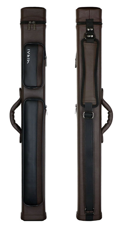 Mirai Brown and Black 3x4 Hard Pool Cue Case - MRIBR
