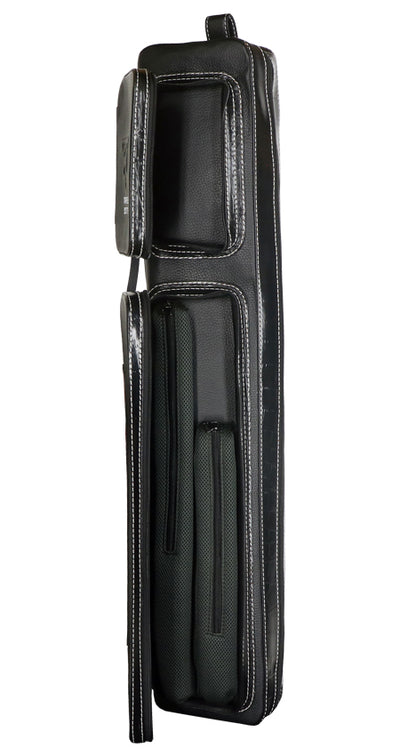 Triple 60 Fedor Gorst 4X8 Custom Crocodile Leather Butterfly Soft Cue Case - Blacked Out