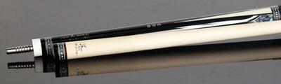 Fury Ebony with Elforyn and Abalone Points Pool Cue with Sharkskin Wrap