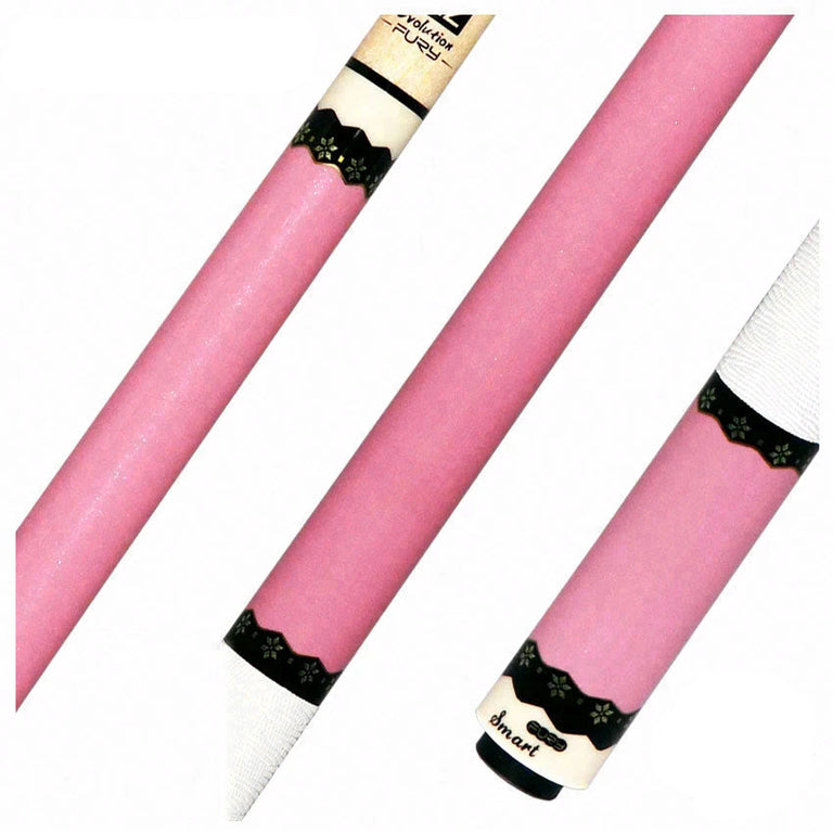 Fury Metallic Pink Pool Cue with Lizard Leather Wrap - FUCA11