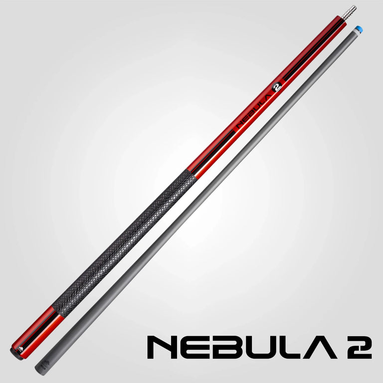 Rhino Nebula 2 Crimson Red Carbon Pool Cue with Sports Wrap