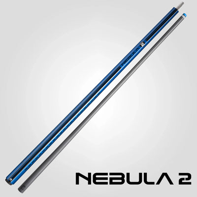 Rhino Nebula 2 Sky Blue No Wrap Carbon Pool Cue