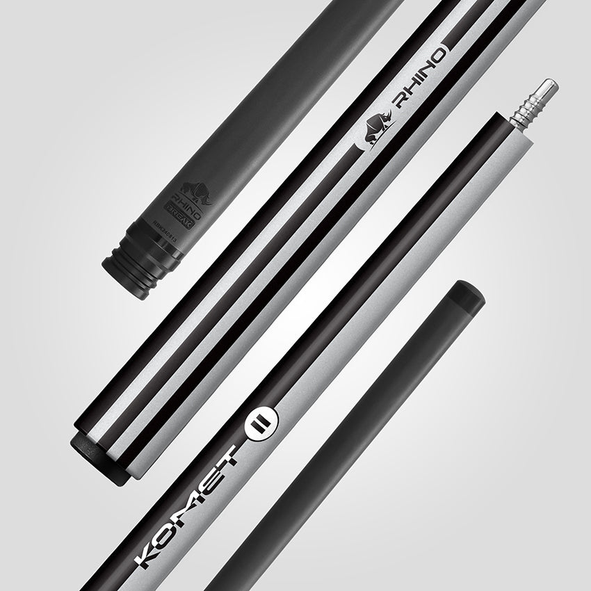 ※5月中旬入荷【NEW】RHINO KOMET II カーボン ブレイクキュー Rhino Komet II Series Charcoal Gray No Wrap Carbon Break Cue