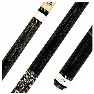 Fury Gray-Stained Tec-Wood Pool Cue with Lizard Leather Wrap - FUTW2LIZ