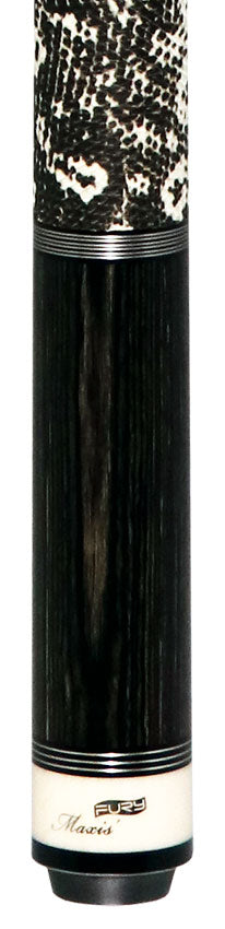 Fury Gray Stained Tec-Wood Pool Cue with Lizard Leather Wrap