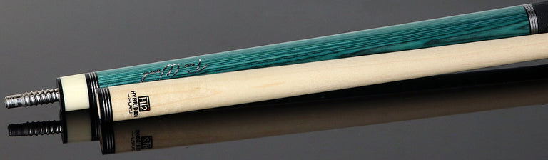 Fury Teal-Stained Tec-Wood Cue | Elephant Wrap | + Free Extension - FUTW9