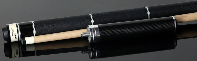 Fury Black Tec-Wood Pool Cue | Elephant Wrap | FREE Case + Extension - FUTWN1