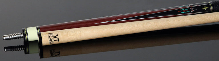 Fury Graphic Pool Cue with Pebble Grain Leather Wrap - FUVT4