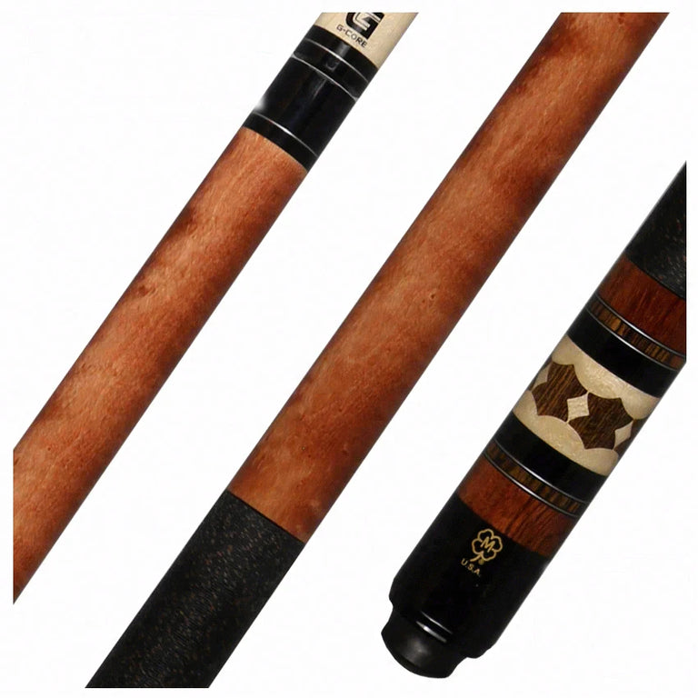 McDermott G Series Light Cherry Stained Maple with 6 Bocote Inlays Pool Cue - G309