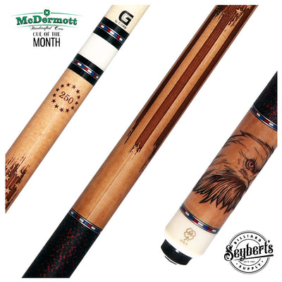 McDermott USA 250th Anniversary Wildfire Cue of the Month with G-Core Shaft