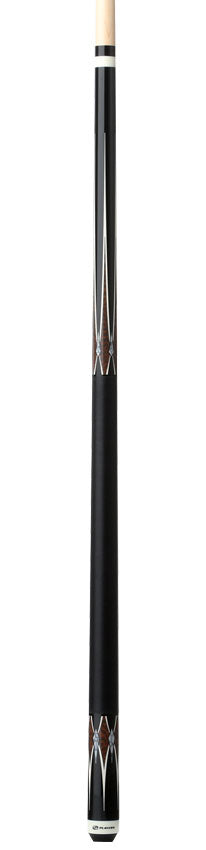 Players Graphic Series Black and Snakewood Pool Cue with Black Linen Wrap