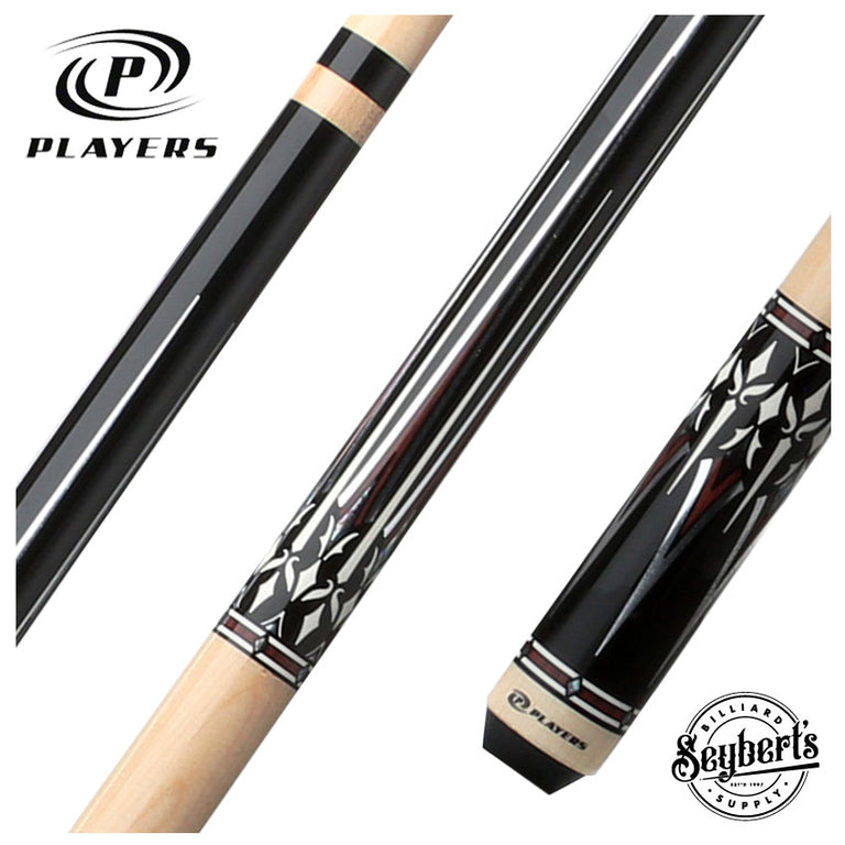 Players Graphic Series Birdseye and Black No Wrap Pool Cue