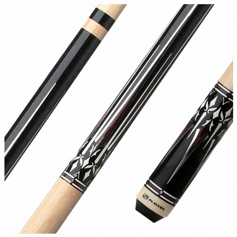 Players Graphic Series Birdseye and Black No Wrap Pool Cue