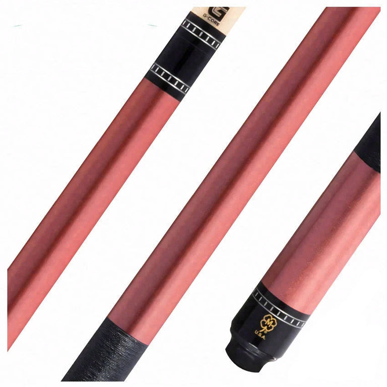 McDermott G Core Series Rose Gold Painted Maple Play Cue with Irish Linen Wrap