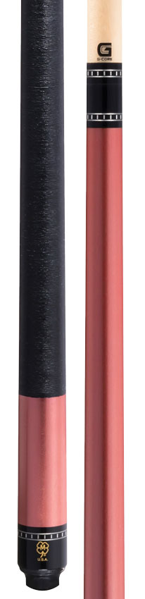 McDermott G Core Series Rose Gold Painted Maple Play Cue with Irish Linen Wrap