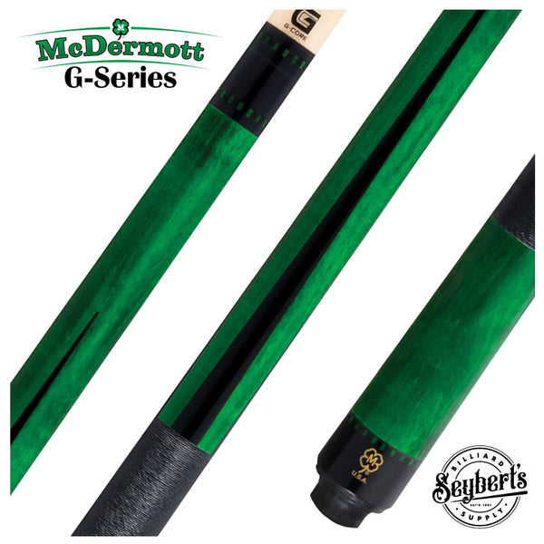 McDermott G Core Series Emerald Green Stained Maple Play Cue with