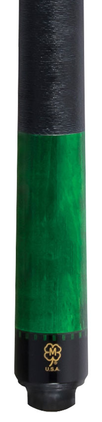 McDermott G Core Series Emerald Green Stained Maple Play Cue with Irish Linen Wrap