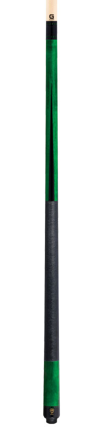 McDermott G Core Series Emerald Green Stained Maple Play Cue with Irish Linen Wrap