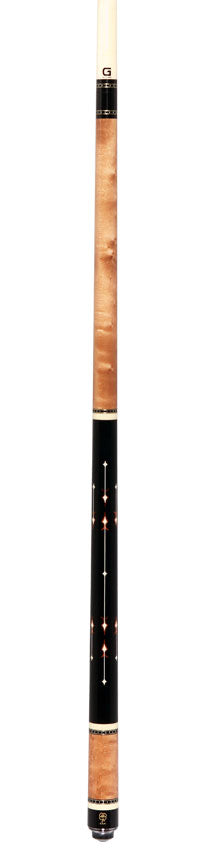 McDermott Walnut Stained Maple with Bone Urethane and Cocobolo Inlays Cue of the Month with G-Core Shaft