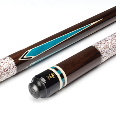 McDermott G Core Series Rosewood with Turquoise Points and Irish Linen Wrap Play Cue
