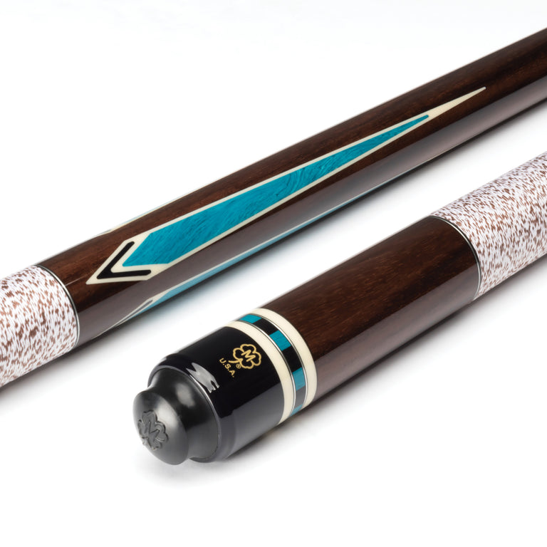 McDermott G Core Series Rosewood with Turquoise Points and Irish Linen Wrap Play Cue