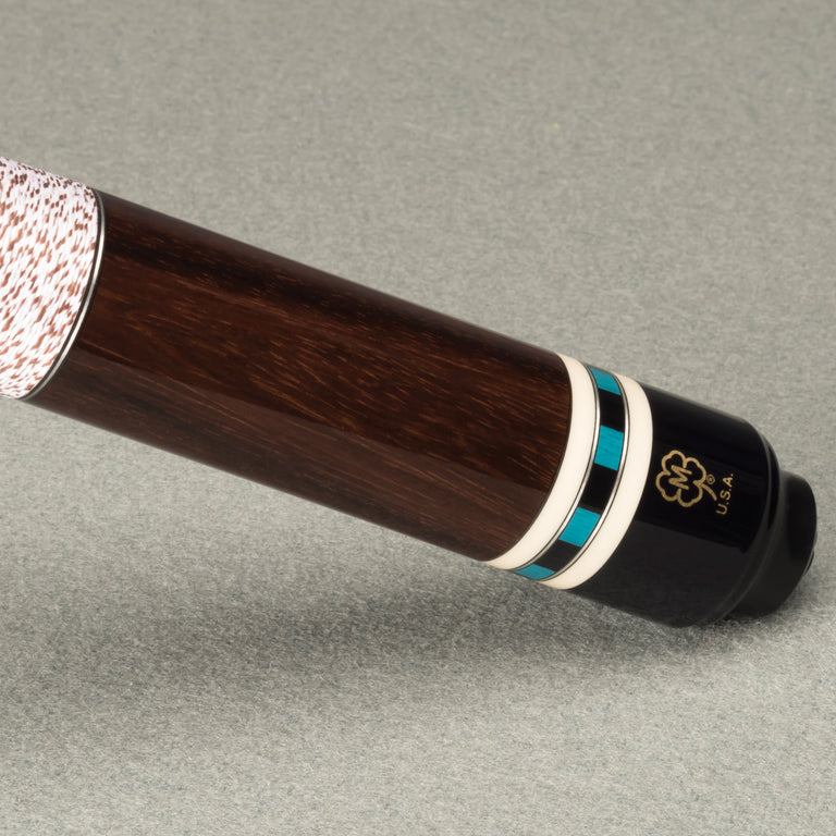 McDermott G Core Series Rosewood with Turquoise Points and Irish Linen Wrap Play Cue